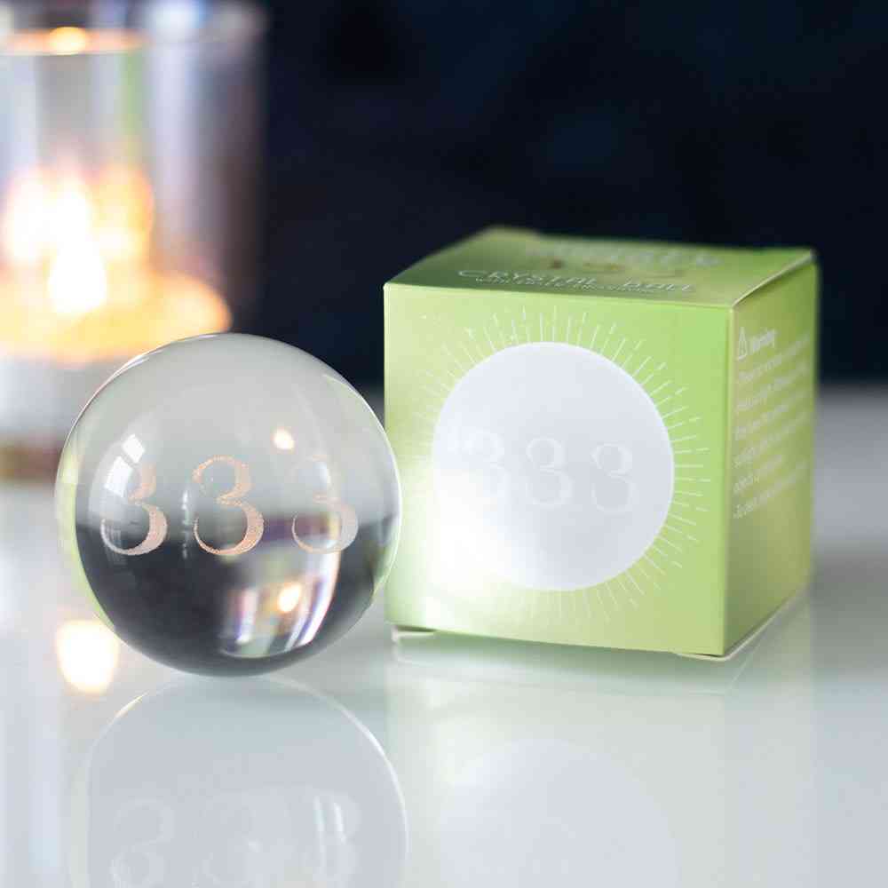 Something Different - 333 Angel Number Crystal ball - Transparent